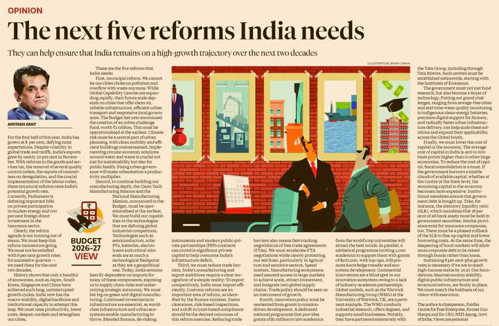 Budget 2026-27: The next five reforms India needs to boost growth
